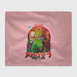 Плед флисовый Godzilla Reptar, цвет: 3D-велсофт