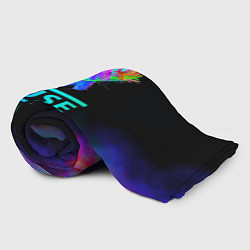 Плед флисовый Muse: Neon Flower, цвет: 3D-велсофт — фото 2