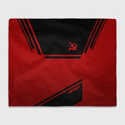 Плед флисовый USSR: Black Sport, цвет: 3D-велсофт