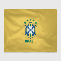 Плед флисовый Brazil Team, цвет: 3D-велсофт