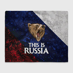 Плед флисовый Russia: Roaring Bear, цвет: 3D-велсофт