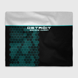 Плед флисовый Detroit: Cyber Hexagons, цвет: 3D-велсофт