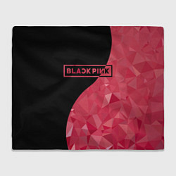 Плед флисовый Black Pink: Pink Polygons, цвет: 3D-велсофт