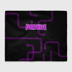Плед флисовый Fortnite: Violet Edition, цвет: 3D-велсофт