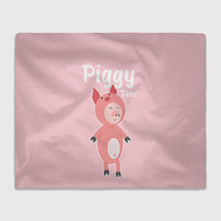 Плед флисовый Piggy Time, цвет: 3D-велсофт