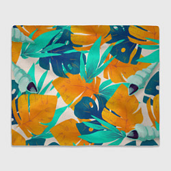 Плед флисовый Лазурные тропики, цвет: 3D-велсофт