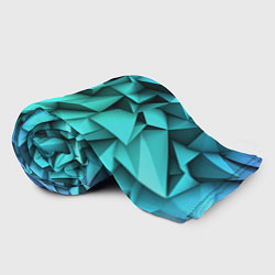 Плед флисовый Бирюзовые грани, цвет: 3D-велсофт — фото 2