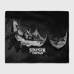 Плед флисовый Stranger Things: Black Hut, цвет: 3D-велсофт