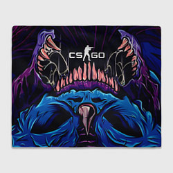 Плед флисовый CS:GO Hyper Beast Skin, цвет: 3D-велсофт