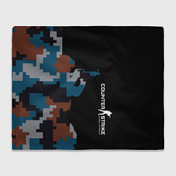 Плед флисовый Counter Strike: Camo Soldier, цвет: 3D-велсофт