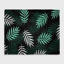 Плед флисовый Листья пальмы, цвет: 3D-велсофт