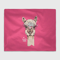 Плед флисовый Romantic - llama, цвет: 3D-велсофт