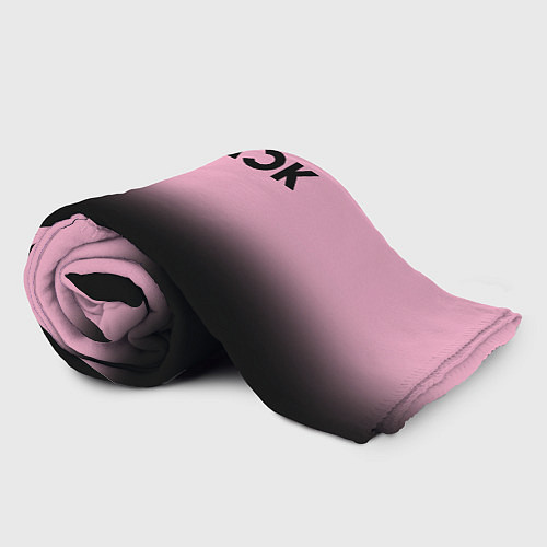 Плед Blackpink - розово-черный / 3D-Велсофт – фото 2