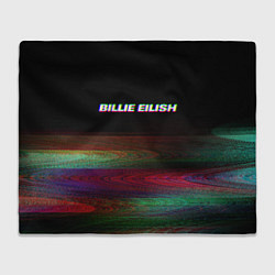 Плед флисовый BILLIE EILISH: Black Glitch, цвет: 3D-велсофт