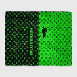 Плед флисовый BILLIE EILISH x LV Green, цвет: 3D-велсофт