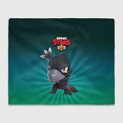 Плед флисовый Brawl Stars Crow, цвет: 3D-велсофт