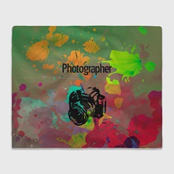Плед флисовый Фотограф, цвет: 3D-велсофт