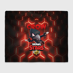 Плед флисовый BRAWL STARS CROW, цвет: 3D-велсофт