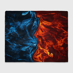 Плед флисовый Огонь и вода, цвет: 3D-велсофт