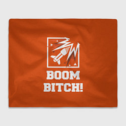Плед флисовый Boom Bitch!, цвет: 3D-велсофт