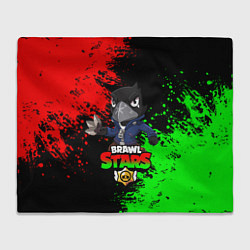 Плед флисовый Brawl Stars Crow, цвет: 3D-велсофт