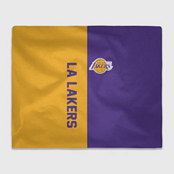 Плед флисовый LA LAKERS, цвет: 3D-велсофт