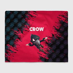Плед флисовый BRAWL STARS CROW, цвет: 3D-велсофт