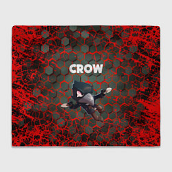 Плед флисовый BRAWL STARS CROW, цвет: 3D-велсофт