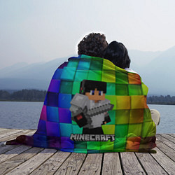 Плед флисовый Minecraft Майнкрафт, цвет: 3D-велсофт — фото 2