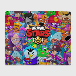 Плед флисовый BRAWL STARS, цвет: 3D-велсофт