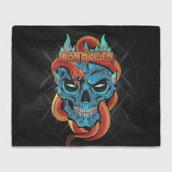 Плед флисовый Iron Maiden, цвет: 3D-велсофт