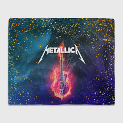 Плед флисовый Metallicaспина, цвет: 3D-велсофт