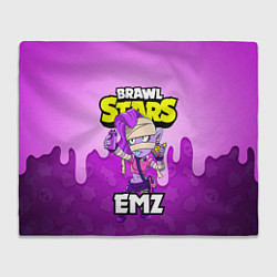 Плед флисовый BRAWL STARS EMZ, цвет: 3D-велсофт