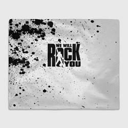 Плед флисовый Queen - We Will Rock You, цвет: 3D-велсофт