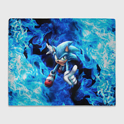 Плед флисовый Blue Sonic, цвет: 3D-велсофт