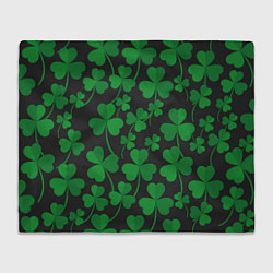Плед флисовый День святого Патрика Клевер, цвет: 3D-велсофт