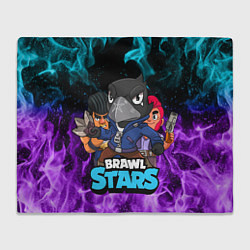 Плед флисовый BRAWL STARS CROW, цвет: 3D-велсофт