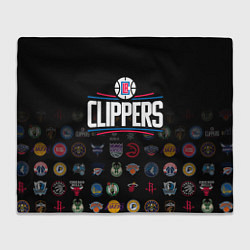 Плед флисовый Los Angeles Clippers 2, цвет: 3D-велсофт