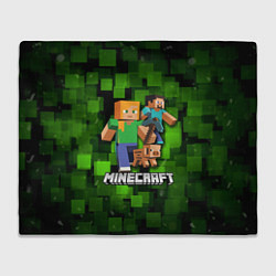 Плед флисовый Minecraft Майнкрафт, цвет: 3D-велсофт