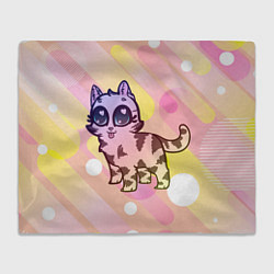 Плед флисовый 44 Котенка пнг пилу, цвет: 3D-велсофт