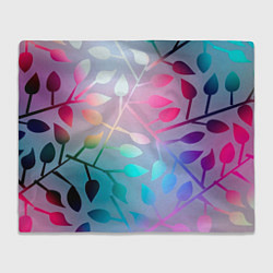 Плед флисовый Листья, цвет: 3D-велсофт