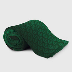 Плед флисовый Узор зеленая чешуя дракон, цвет: 3D-велсофт — фото 2