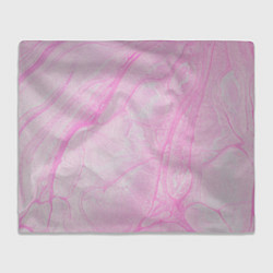 Плед флисовый Розовые разводы краска зефир, цвет: 3D-велсофт