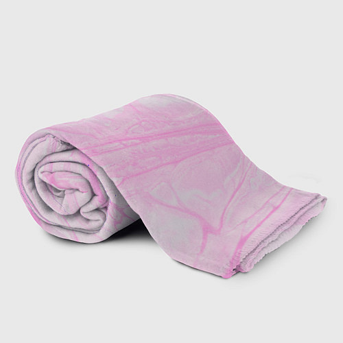 Плед Розовые разводы краска зефир / 3D-Велсофт – фото 2