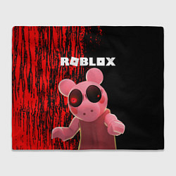 Плед флисовый Roblox Piggy, цвет: 3D-велсофт