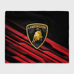 Плед флисовый Lamborghini, цвет: 3D-велсофт