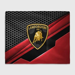 Плед флисовый Lamborghini, цвет: 3D-велсофт