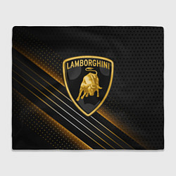 Плед флисовый Lamborghini, цвет: 3D-велсофт