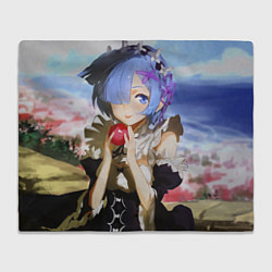 Плед флисовый Re:Zero - Rem, цвет: 3D-велсофт