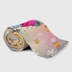 Плед флисовый Новогодний кот, цвет: 3D-велсофт — фото 2